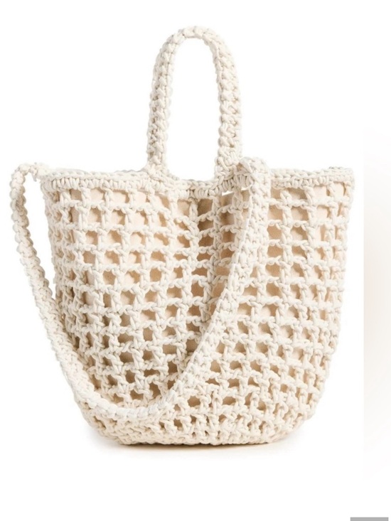 Madewell Handbags - Madewell crochet rope bag / canvas lined like new
